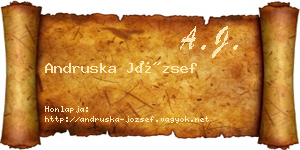 Andruska József névjegykártya