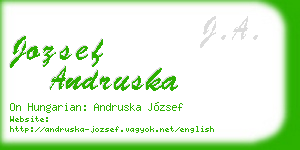 jozsef andruska business card